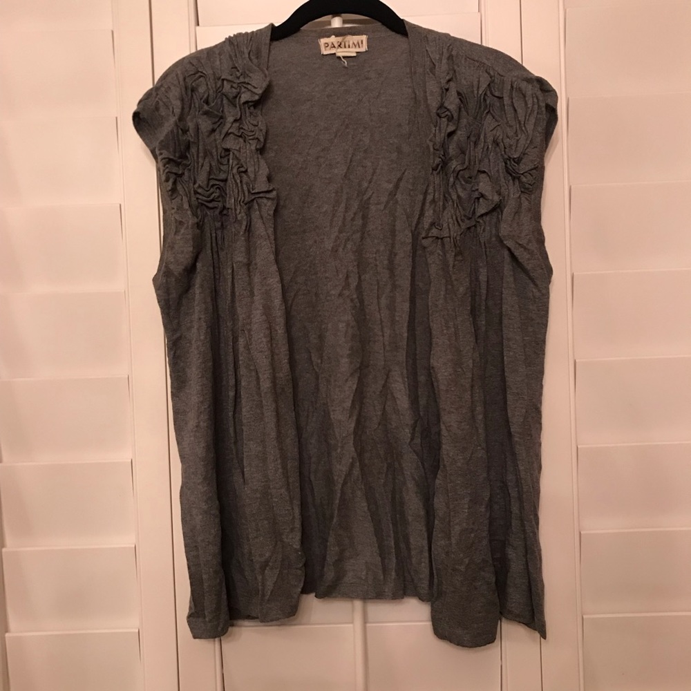 Anthro Smocked Gray Cover Up